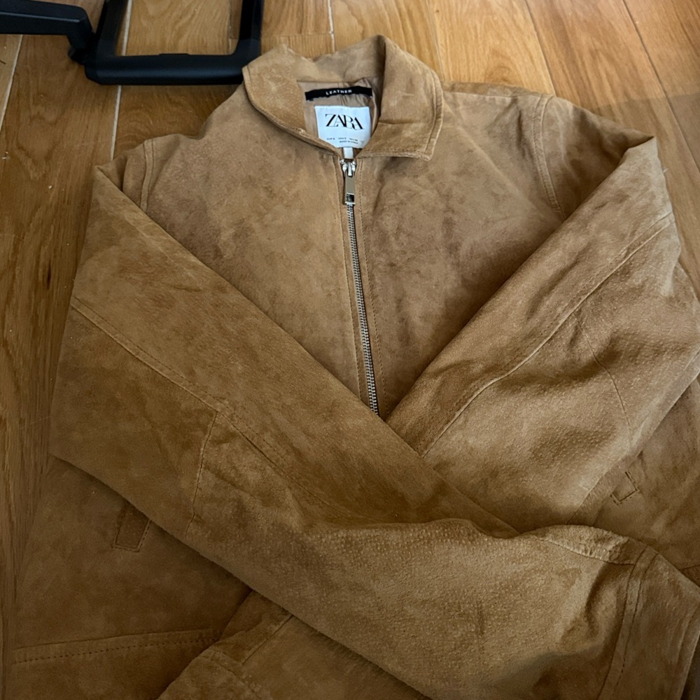 ZARA Ladies Suede Zip Jacket - Picture 12 of 13